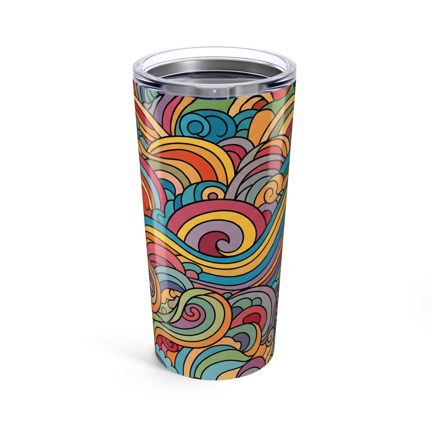 20oz Stainless Steel Tumbler With Double Wall Vacuum Insulation Spill Resistant Lid Dishwasher Safe Durable Print