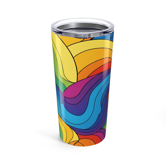 20oz Stainless Steel Printed Tumbler With Double Wall Vacuum Insulation For Hot And Cold Beverages Durable Travel