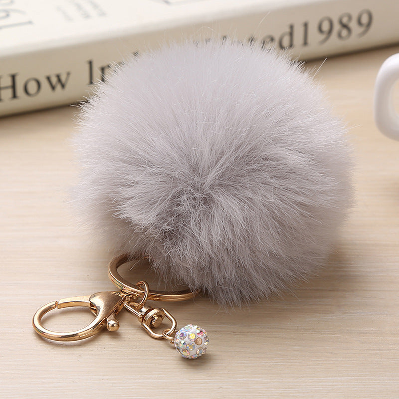 Plush Keychain Pendant Spherical Keyring Accessory 8cm Home Fashion Car Key Chain Festival Gift For Unisex Two Tone
