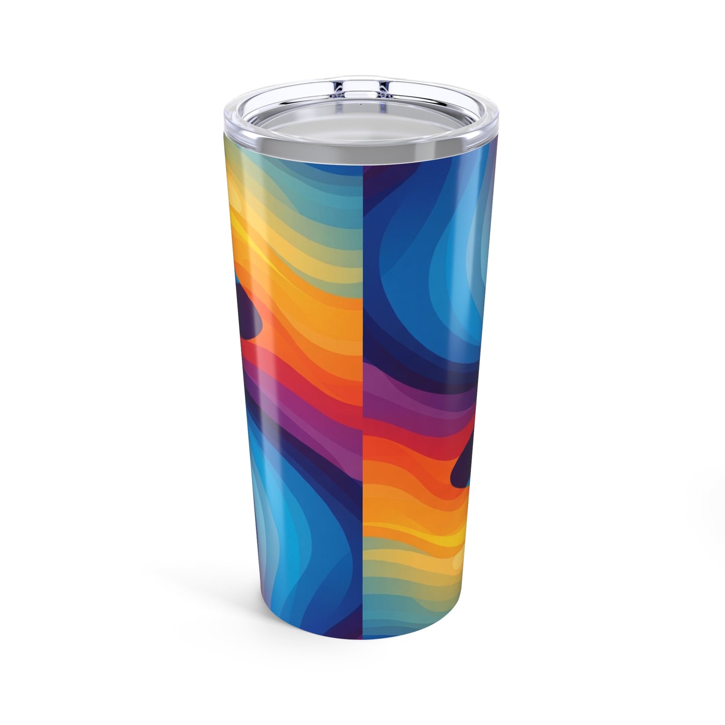 20oz Stainless Steel Travel Tumbler With Printed Design Double Wall Vacuum Insulated Spill Resistant Thermal Cup