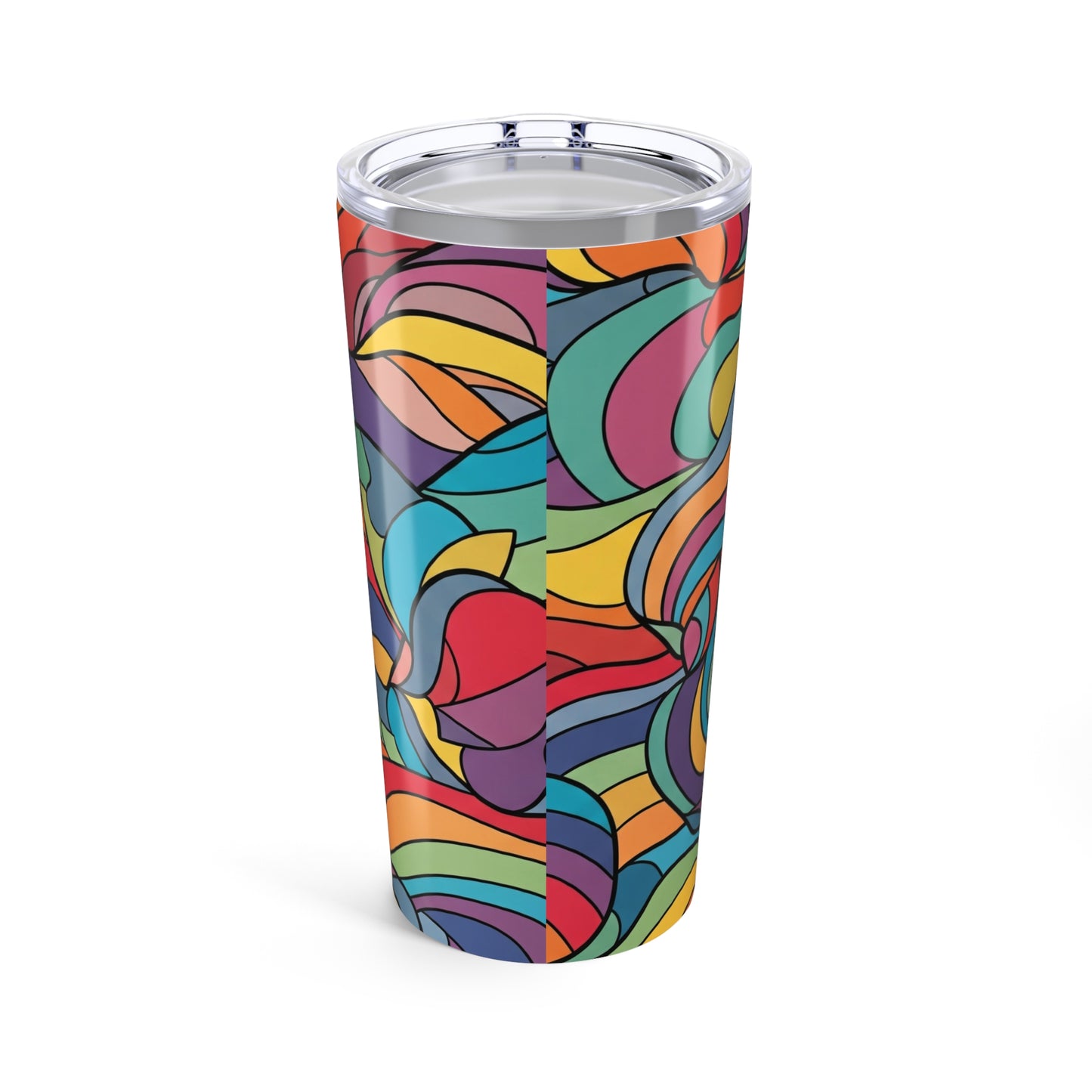 20 Oz Stainless Steel Tumbler With Printed Design Double Wall Insulation Travel Mug Hot And Cold Easy To Clean