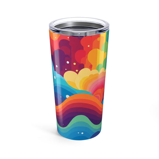 20oz Stainless Steel Tumbler With Double Wall Vacuum Insulation Leak Proof Travel Mug Printed Artwork for Everyday