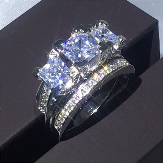 Adjustable Alloy Ring With Diamond Like Zircon Sparkle Stylish Design For Everyday Wear Silver Tone Ring Shines