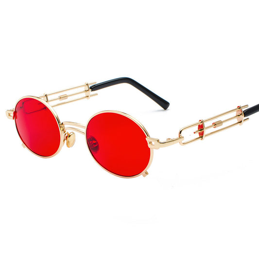 Steampunk Sunglasses Retro Futuristic Eyewear Durable Metal Frame With HD PC Lenses For Men And Women Everyday