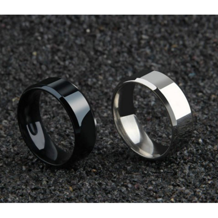 Mens Stainless Steel Wedding Band Simple Fashionable Anniversary Engagement Ring Gift For Weddings Gift For Him