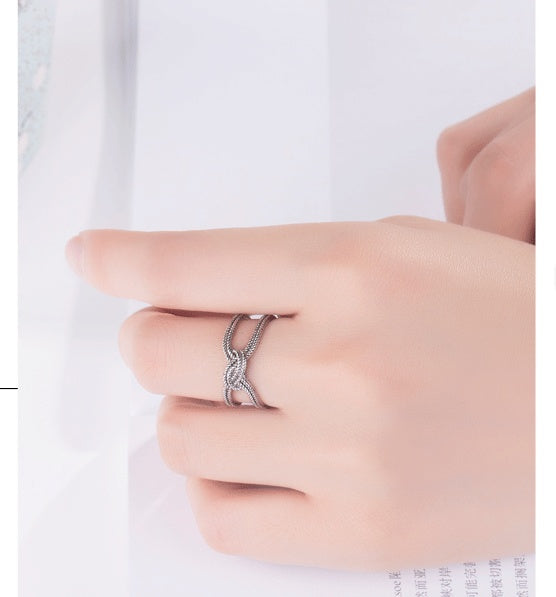 Retro Geometric Copper Ring For Women And Men Adjustable Opening Lightweight Thai Silver Process Fashion Gift Now
