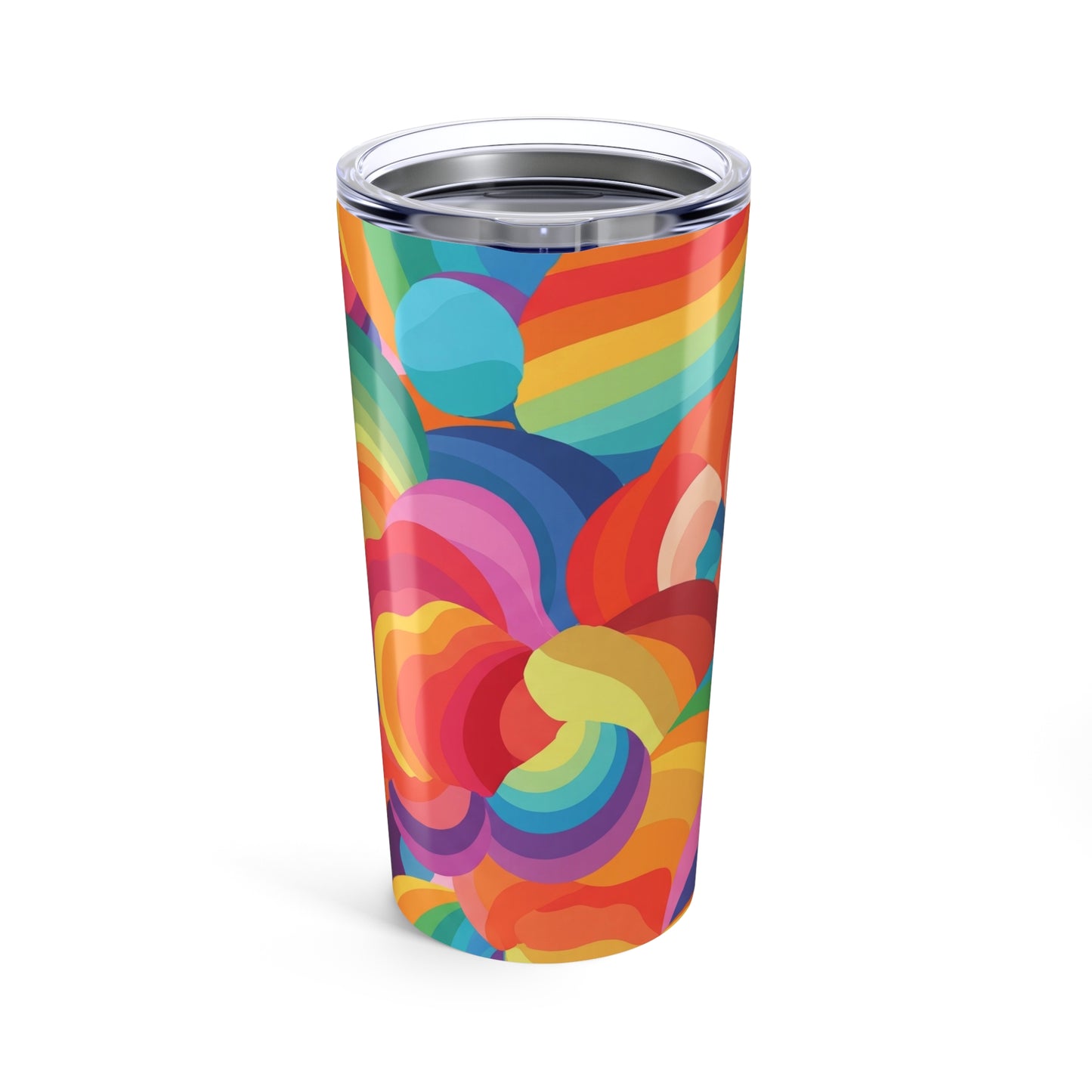 20 Ounce Stainless Steel Tumbler With Printed Design Double Wall Vacuum Insulated Spill Resistant Thermal Coffee