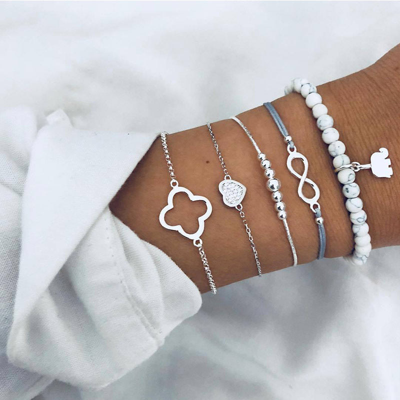 Womens Bracelet Sets Alloy Anklet Star Moon Design Romantic Jewelry For Women Girls Charm Fashion Elegant Cute