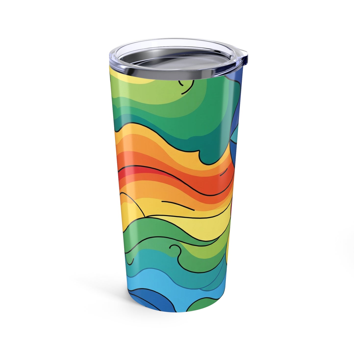 20oz Stainless Steel Tumbler With Double Wall Vacuum Insulation Spill Resistant Printed Coffee Cup And Secure Lid