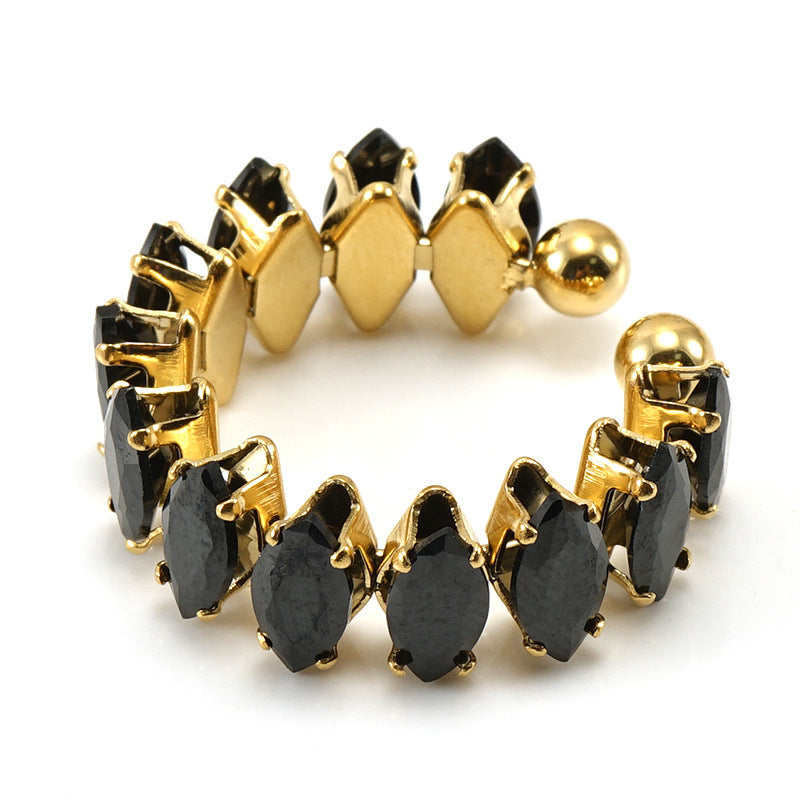 Stainless Steel Diamond Ring For Women Special Interest Design Elegant Jewellery With Brilliant White Diamonds