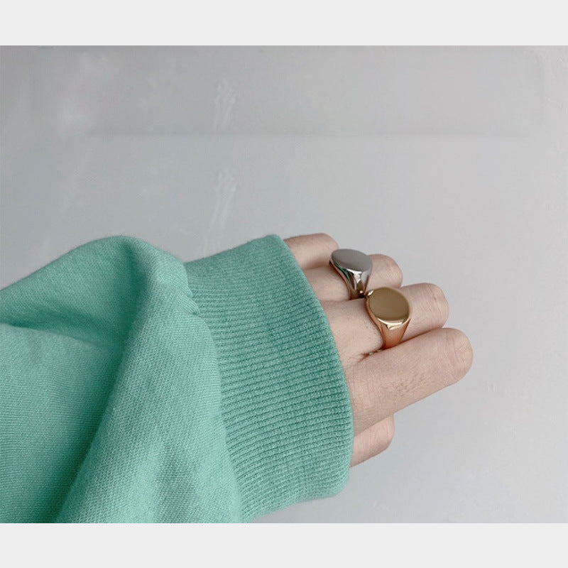 Polished Titanium Steel Exquisite Ring for Everyday Wear Sleek Minimalist Accessory Durable Comfort Daily Wear