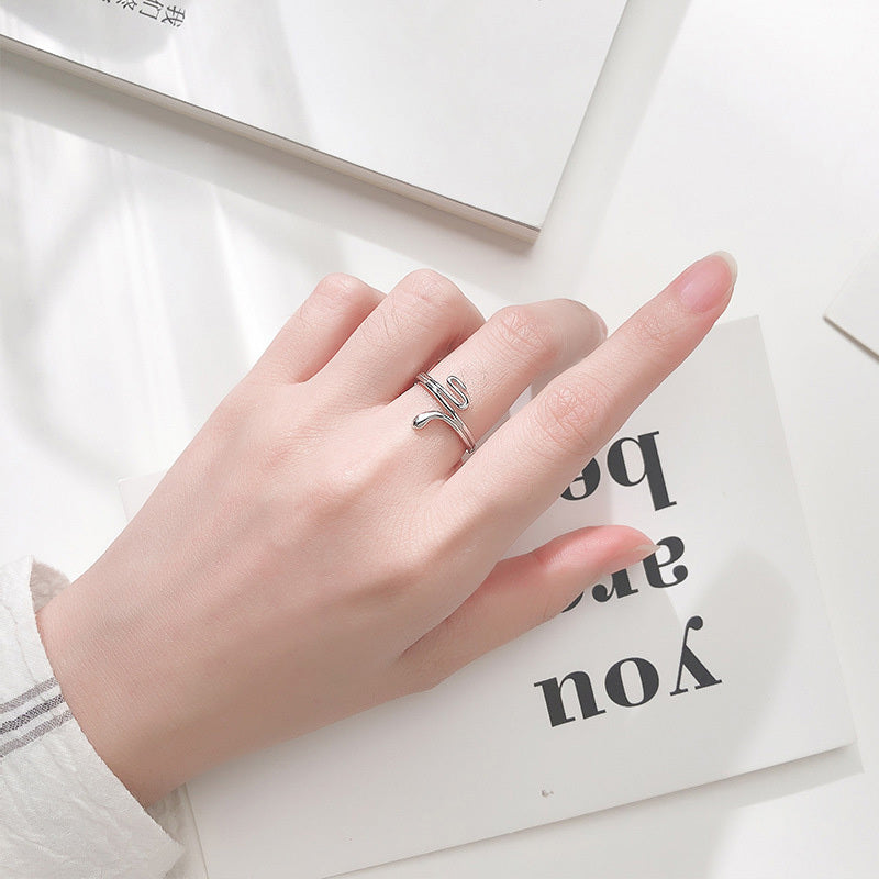 Silver Snake Ring For Women Korean Style Temperament Jewelry Gift Elegant Minimalist Ring Everyday Wear Jewelry Gift