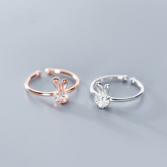 Adjustable 925 Silver Ring With Diamond Heart Design Korean Fashion Jewelry Silver Rose Gold Tone For Women UK