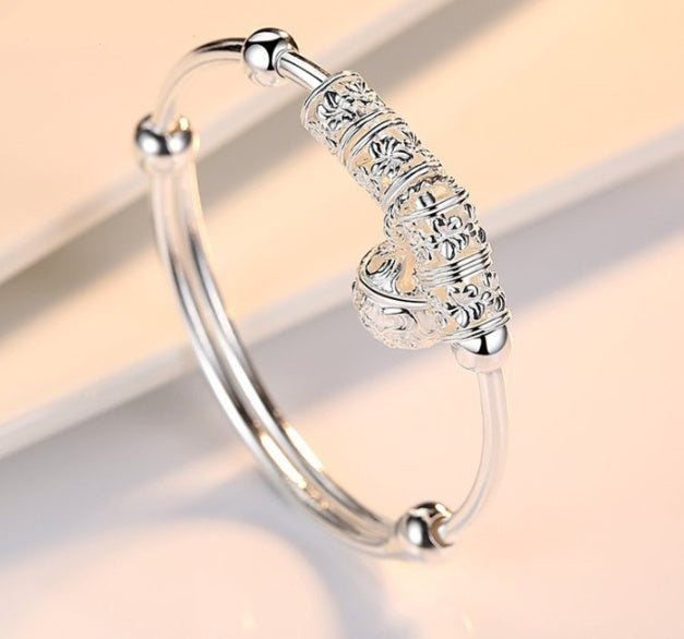 Womens Palace Bell Bracelet Running Beads Ethnic White Silver Jewelry Gift For Women And Men Jewelry For Women