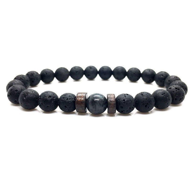 Vintage Volcanic Stone Beaded Bracelet Durable And Stylish For Daily Wear And Occasions For Everyday Style Use