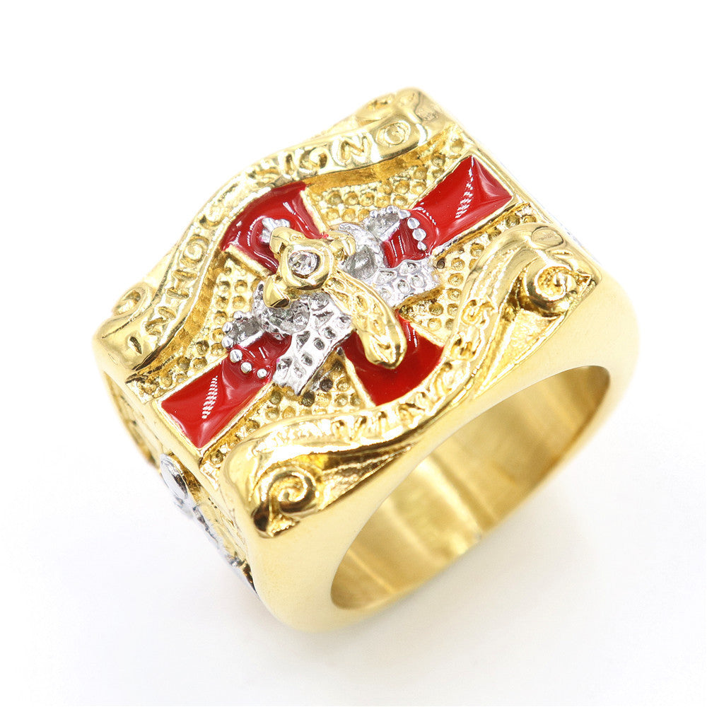 Stainless Steel Cross Ring with Letters and Numbers Design for Men and Women Gift For Everyday Wear And Styles