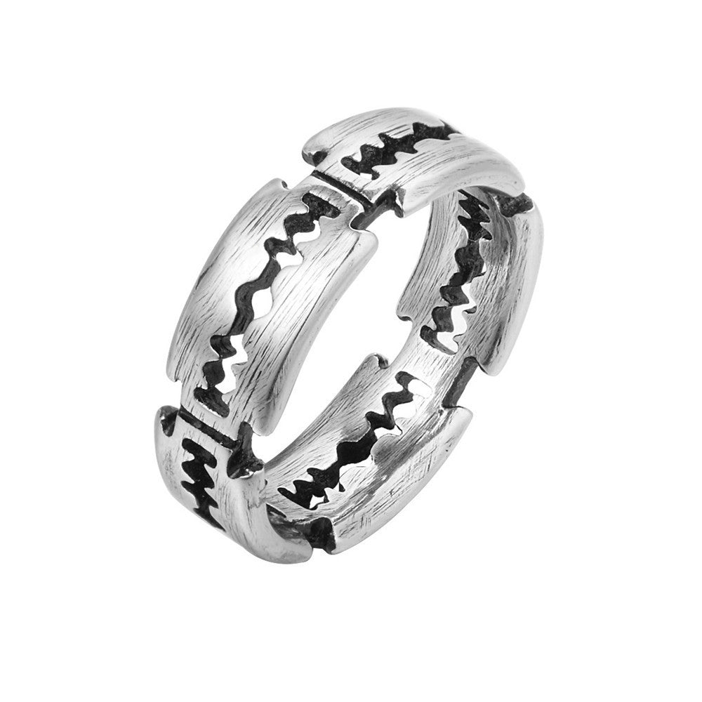Mens Titanium Steel Ring Band European American Design Frosted Glossy Finish For Him Durable Everyday Apparels