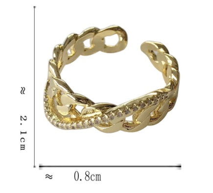 Womens Fashion Ring Hollow Alloy Metal Ring Texture Joint Ring Jewelry Accessory For Girls And Women Gift Idea