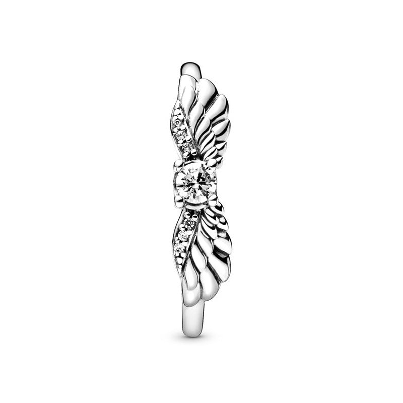 Womens Angel Wings Ring Electroplated High Quality Elegant Finger Jewelry Gift For Her Durable Fashion Accessory