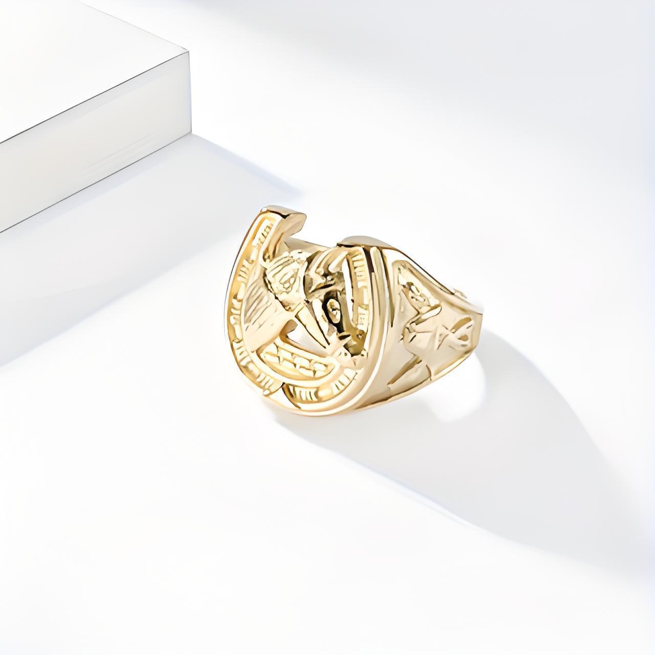 Horse Head Ring Stainless Steel Animal Design Retro Jewelry