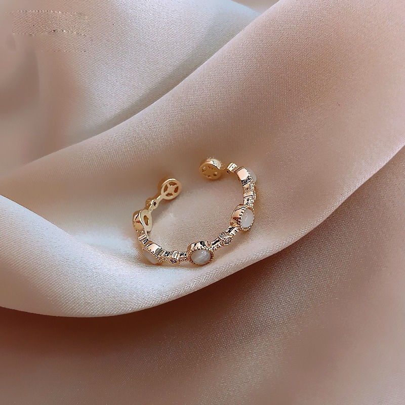 Pearl Ring For Women Copper Plated Rose Gold And K Gold Styles Cross Pearl Ring Star Braided Simple Pearl Collection