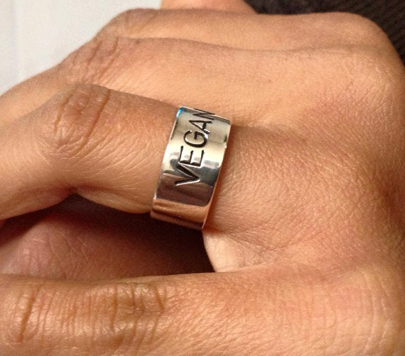 Silver Tone Letter Ring Alloy Jewelry Silver Color Minimalist Vegan Accessory For Women Fashion Jewelry Daily Wear Ready