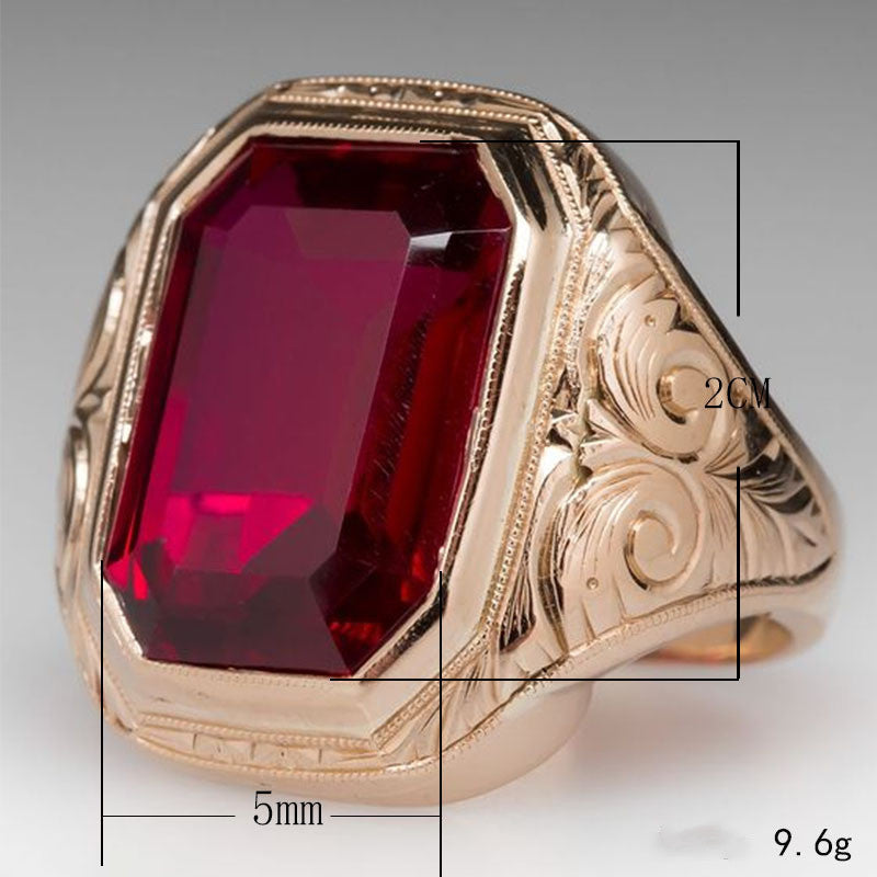 Mens Ring With Zircon Gemstone Inlay Alloy Band Electroplated Finish Unisex Ring For Business Wear Daily Style