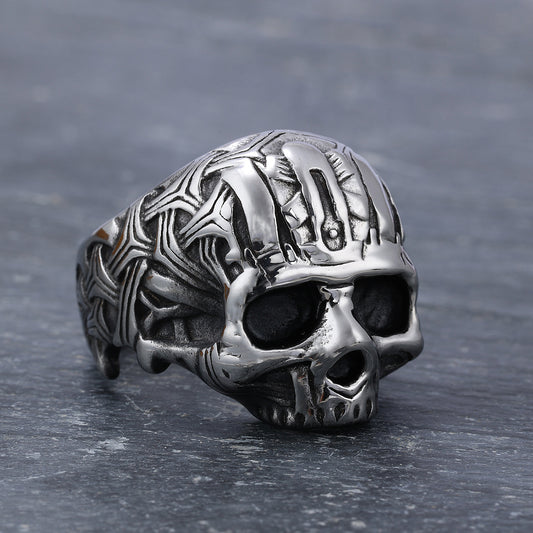 Skull Shaped Unisex Stainless Steel Ring Sizes 7 8 9 10 11 12 13 14 Statement Gothic Jewelry Everyday Wearable