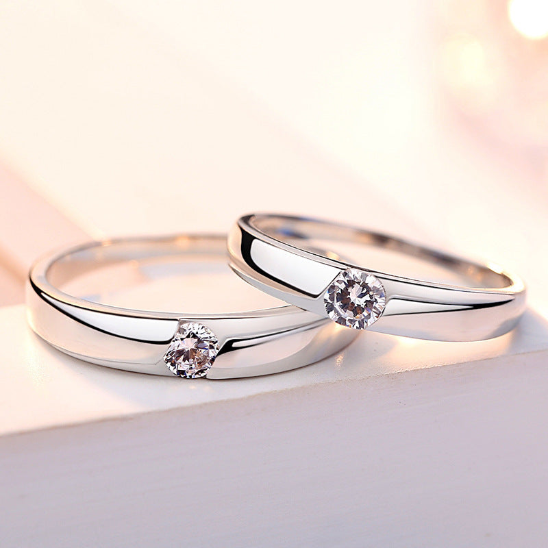 Womens Silver Interwoven Heart Ring Diamond Inlay Design Elegant Trendy Heart Ring Perfect As Gift Fashion Jewelry