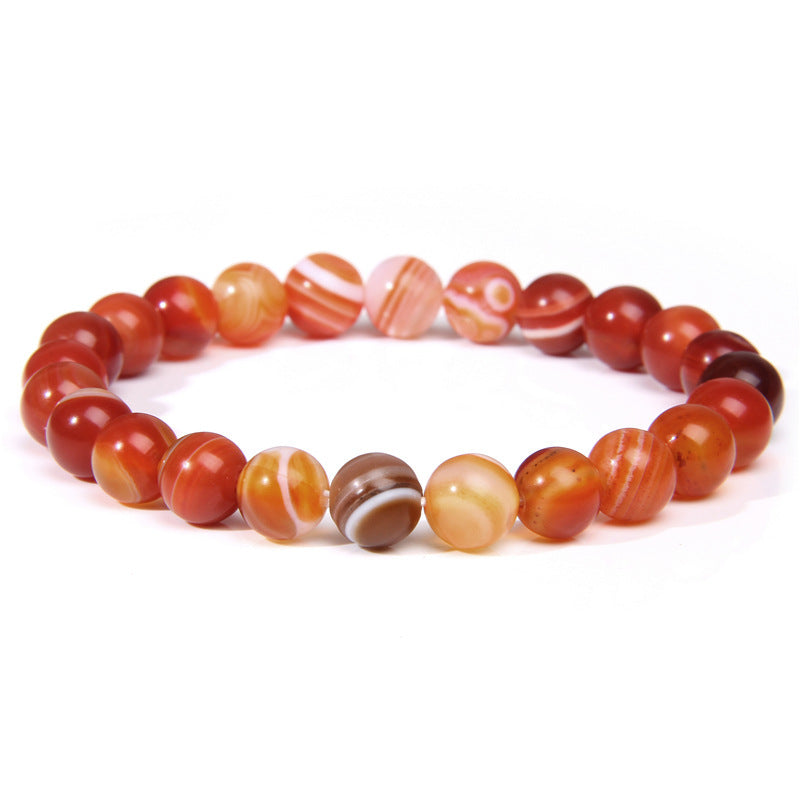 Unisex Frosted Agate Bracelet With Tiger Eye Stone And Golden Phoenix Design Anti Fatigue Jewelry Gift For Men