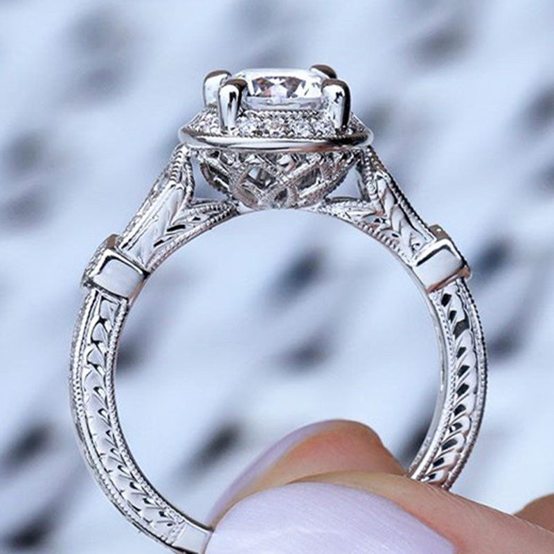 Heart And Arrow Zircon Ring For Women European American Style Gold Plated Fine Jewelry Travel Gift Ultra Shine