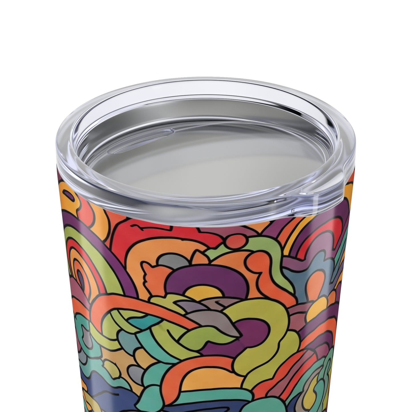 20oz Stainless Steel Tumbler With Double Wall Vacuum Insulation Spill Resistant BPA Free Printed Design Travel Mug