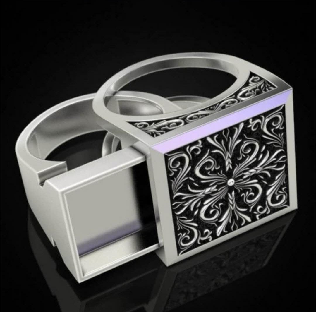 Copper Vintage Pattern Hollow Ring Unisex Geometric Europe And America Style Not Inlay And America And America