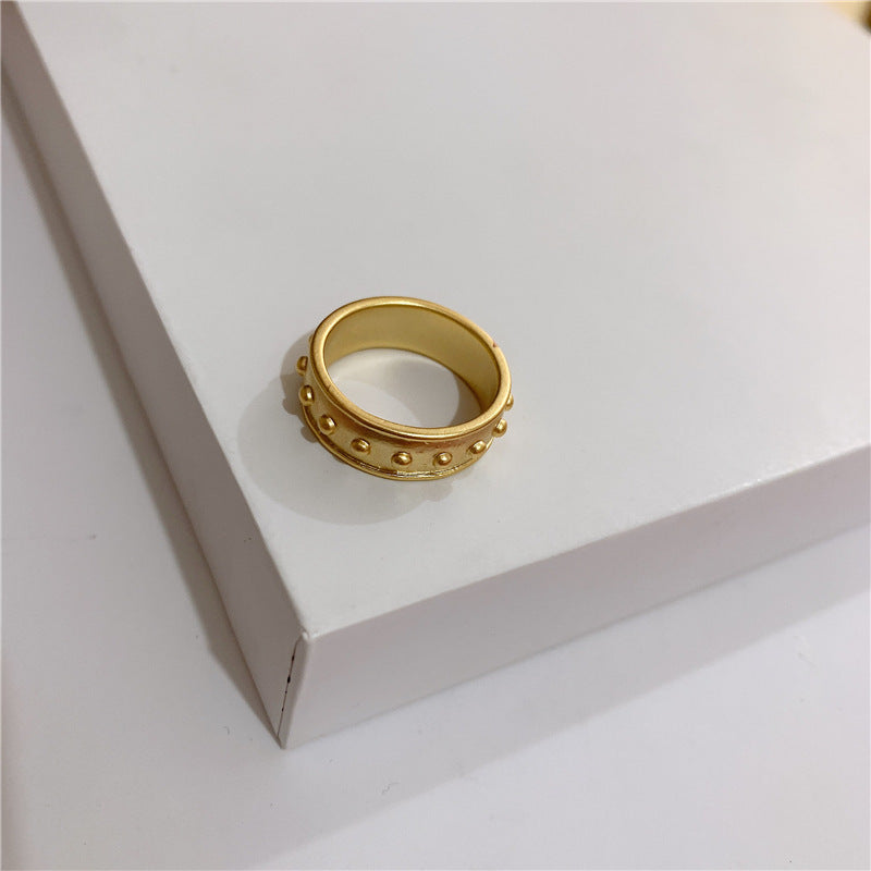 Wavy Geometric Ring Electroplated Alloy Jewelry for Women