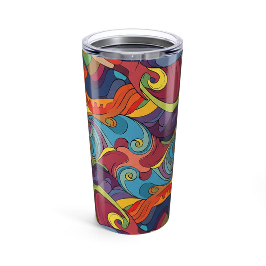 20Oz Printed Stainless Steel Tumbler With Double Wall Vacuum Insulation Leak Resistant BPA Free Hot And Cold Drink