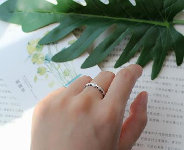 Womens 925 Sterling Silver Fish Ring Geometric Electroplated Silver Statement Ring Gift For Her Vintage Vintage