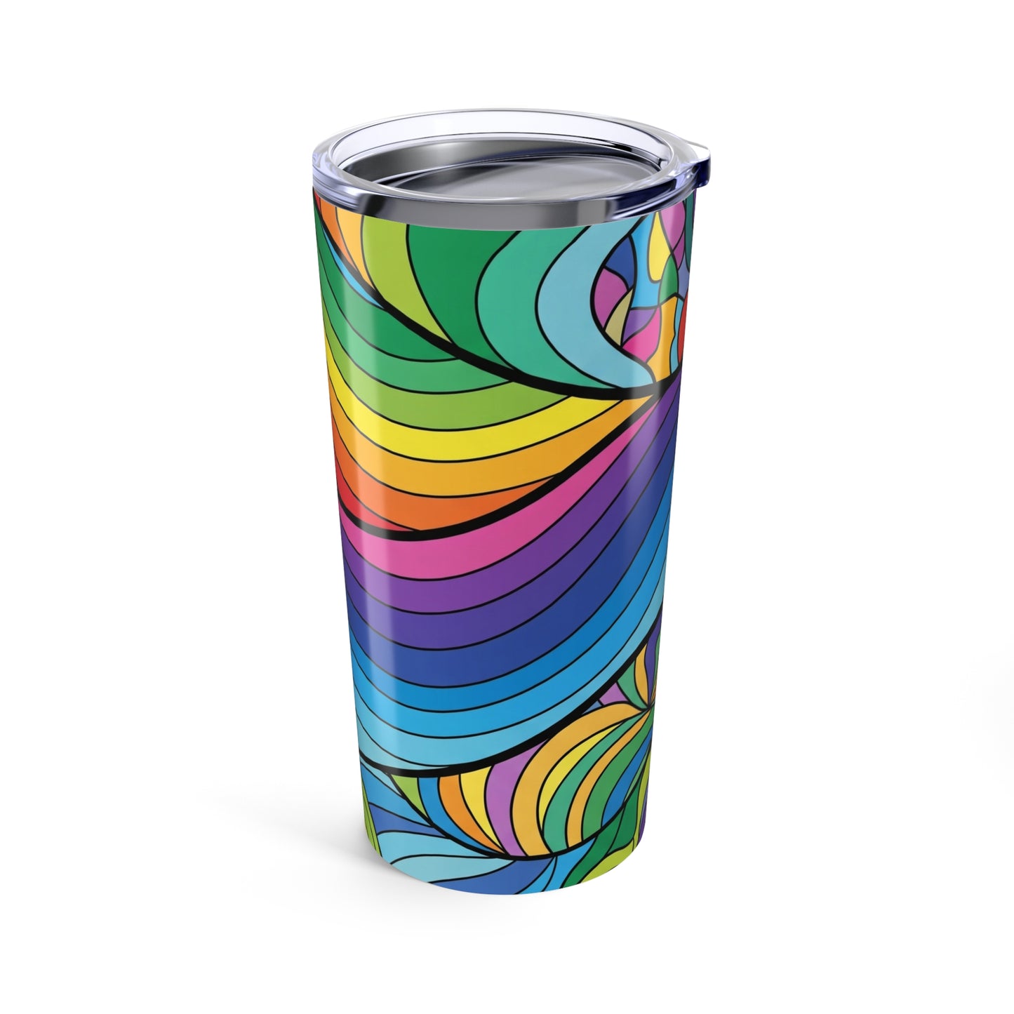 20oz Stainless Steel Travel Mug With Double Wall Vacuum Insulated Spill Resistant Thermal Printed Coffee Cup For