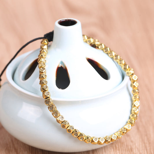 Womens Beaded Bracelet Faceted Beads Geometric Alloy