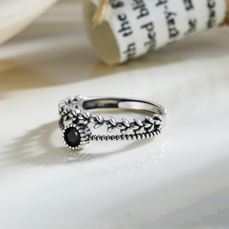 Geometric Zircon Ring Silver Plated Jewelry for Her Elegant Gift Fashion Ring for Women Sparkling Accent Shine
