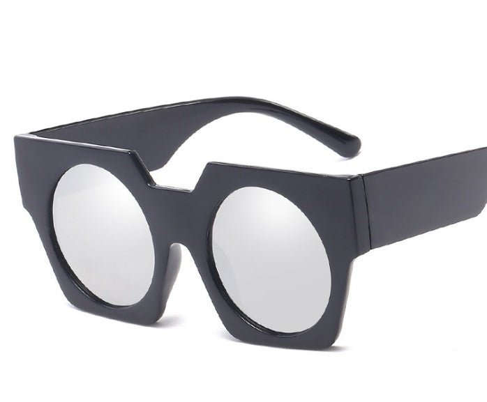 Vintage Geometry Sunglasses Large Frame Retro Eyewear UV Protection Fashion Sun Glasses For Women Men New Look