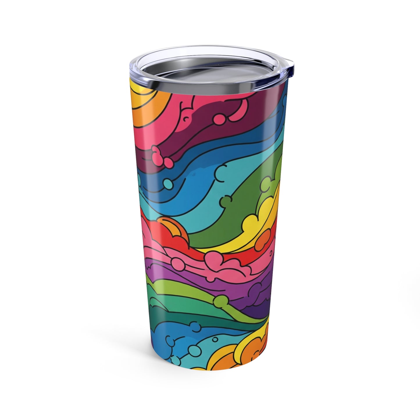 20oz Double Wall Vacuum Insulated Travel Tumbler With Leak Proof Lid Durable Stainless Steel Printed Beverage