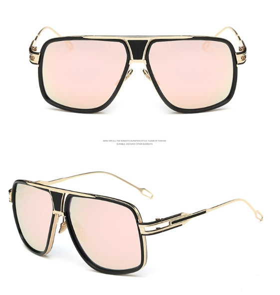 Womens Vintage Sunglasses UV400 Protection Metal Frame PC Lens Retro Style Large Fit Glasses For Women Driving