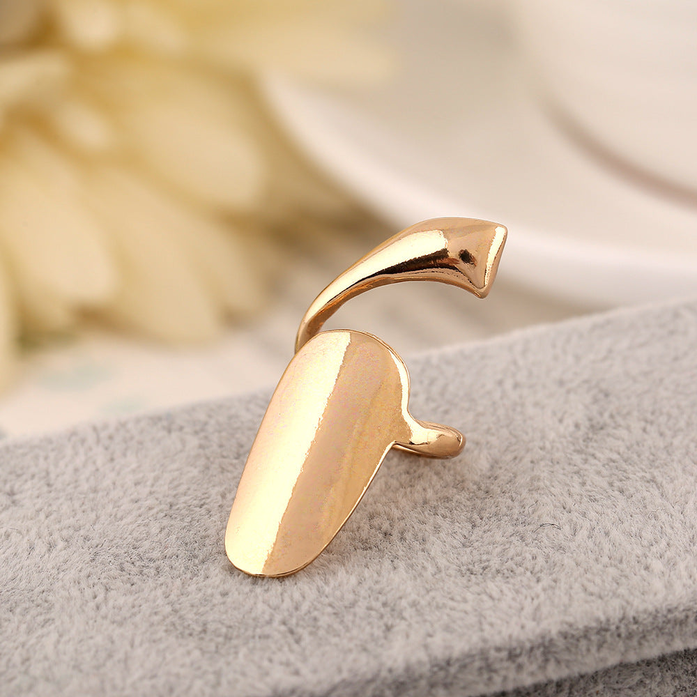 Geometric Nail Ring Zinc Alloy European Style Lightweight Individually Packed Classy Gift For Opening Ceremony