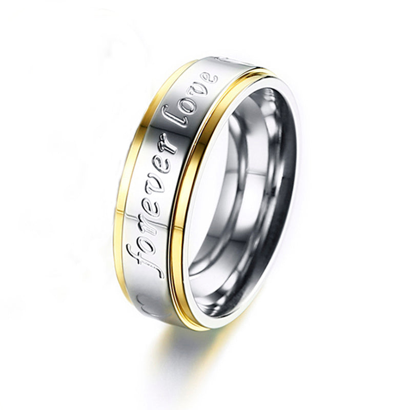 Unisex TitaniumAlloy Steel EngagementRing Heart Shaped Forever Anniversary Wedding Engagement Electroplated Gifts