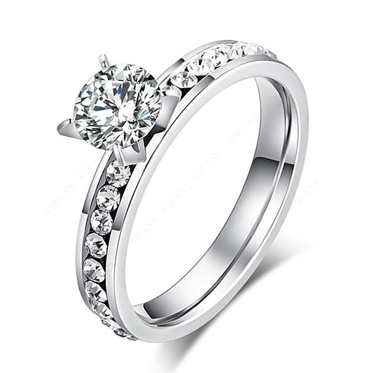 Womens Diamond Ring Fashion Design Full Diamond Ring Platinum Inlay Geometric Wedding Style US Sizes 5 6 7 8 9 10