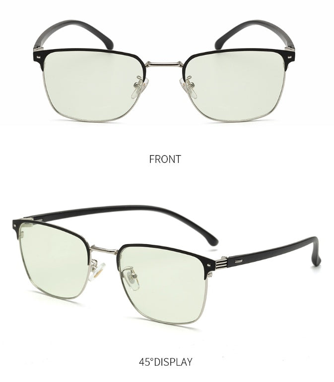 Anti Blue Light Glasses Photochromic PC And Metal Frame