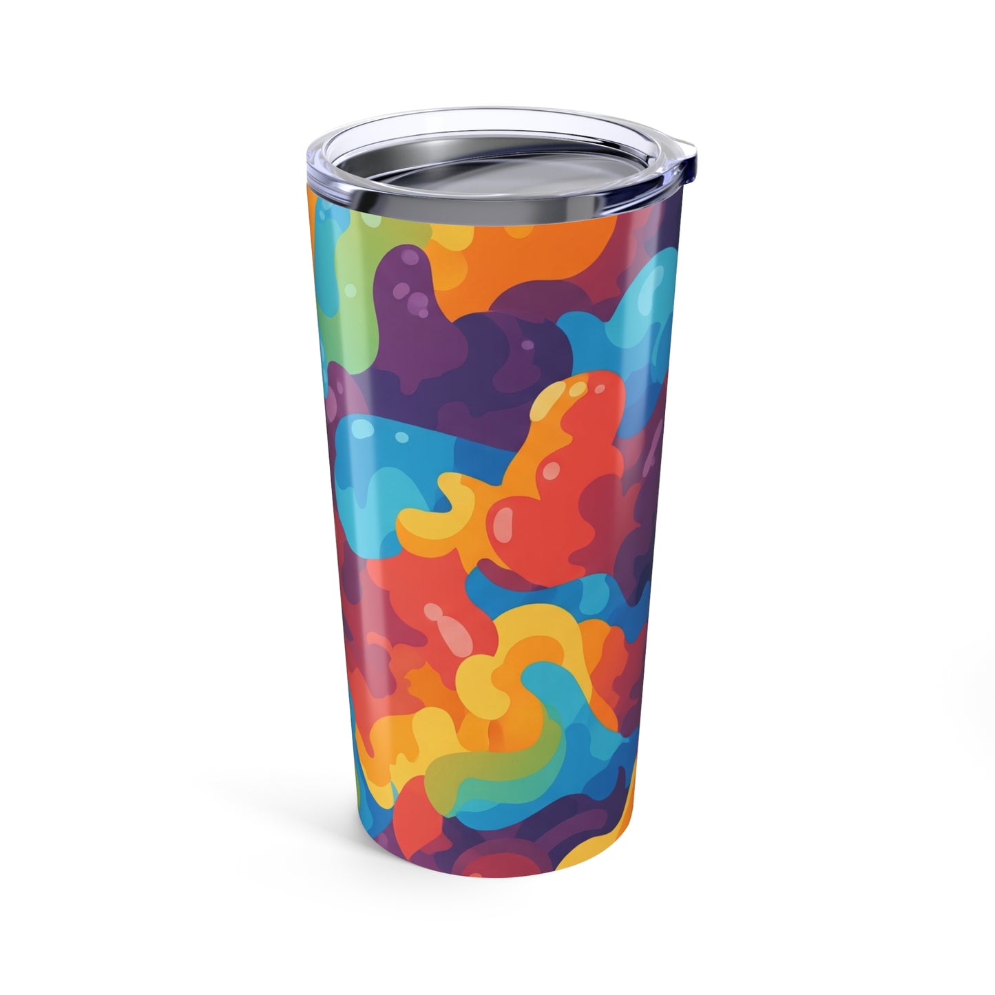 20oz Stainless Steel Tumbler Printed Design Double Wall Vacuum Insulation Spill Resistant Thermal Beverage Cup