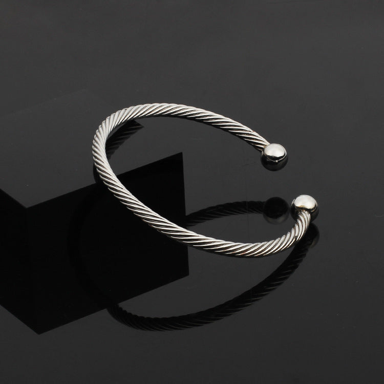 Embossed Brass Opening Bracelet Women Adjustable Gold Plated Flower Inlay Travel Bangle Elegant Gift Idea Chic