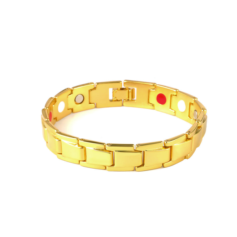 Mens Magnetic Clasp Geometric Alloy Bracelet Detachable Electroplated Jewelry For Men Fashion Accessory Modern Style