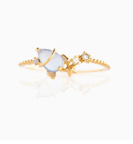 Gold Color UFO Astronaut Ring Brass Geometric Design For Women Men Festival Party Gift Accessory Jewelry For Collectors